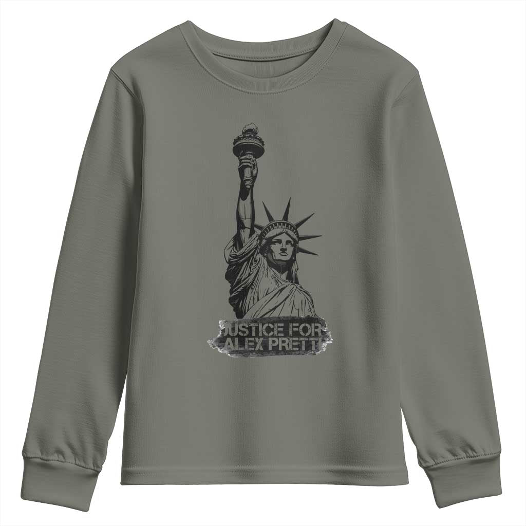 Justice For Alex Pretti Youth Sweatshirt Statue Of Liberty Support Gift