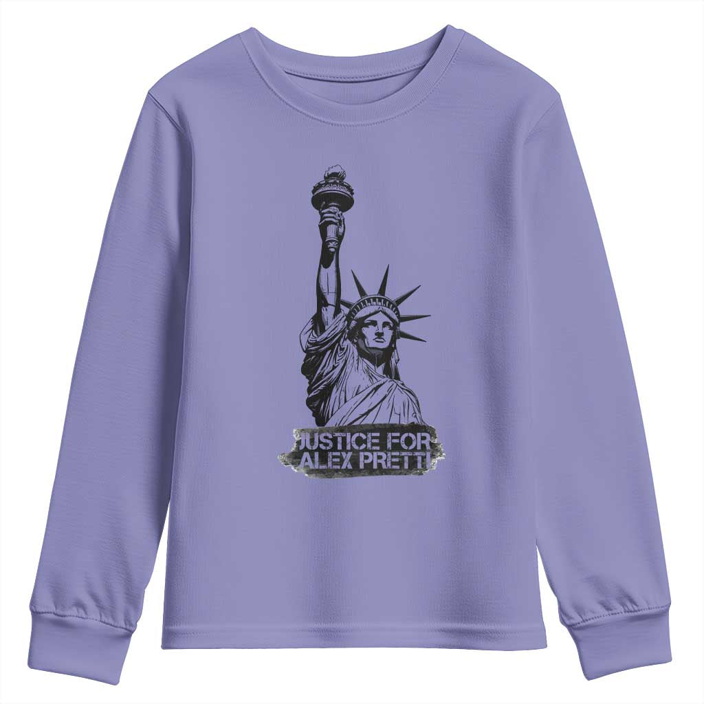 Justice For Alex Pretti Youth Sweatshirt Statue Of Liberty Support Gift