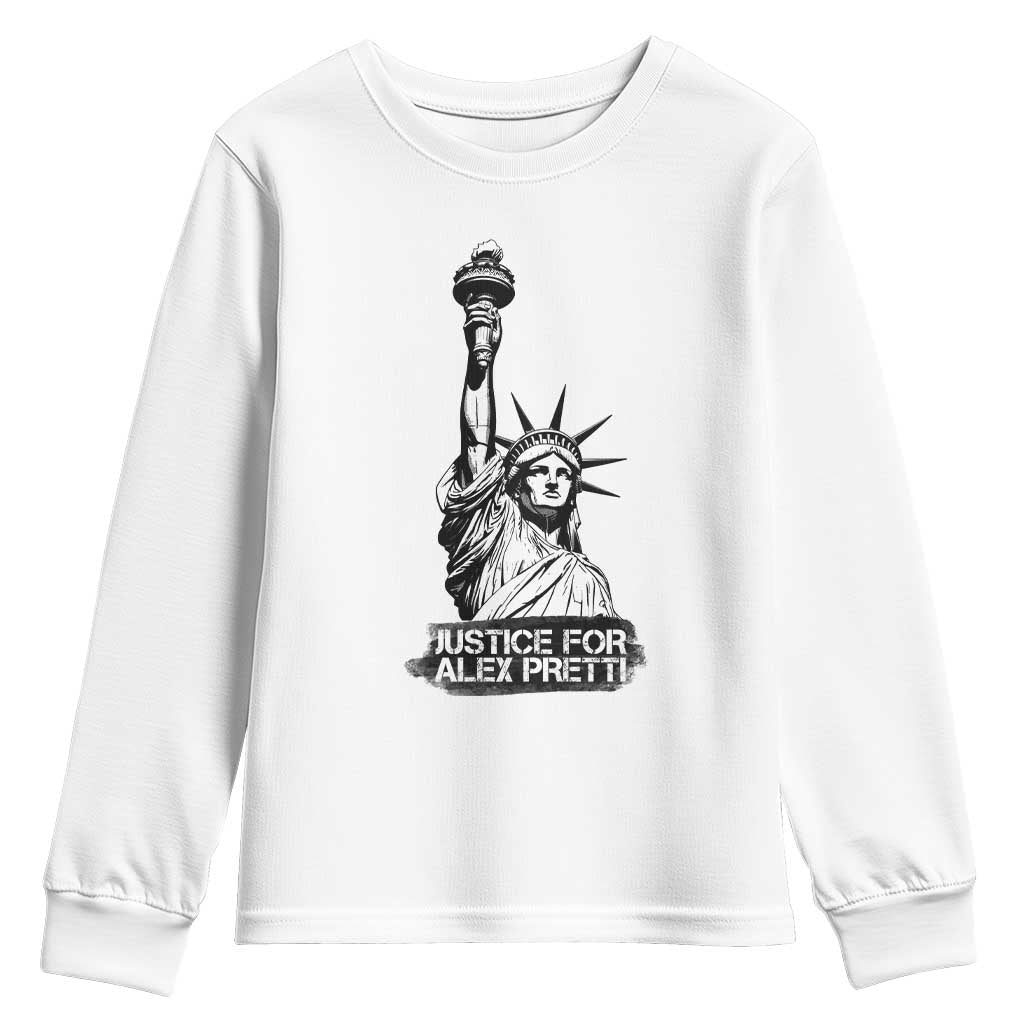 Justice For Alex Pretti Youth Sweatshirt Statue Of Liberty Support Gift