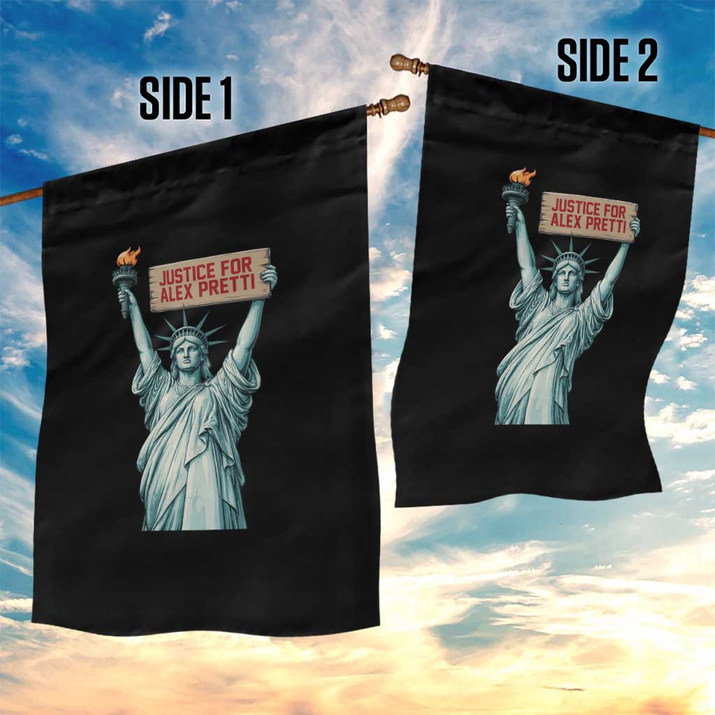 Statue Of Liberty Justice For Alex Pretti Tribute Gift Garden Flag