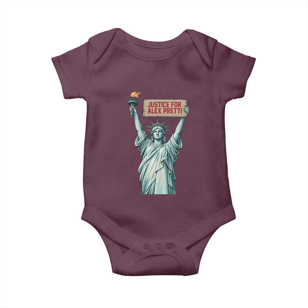 Statue Of Liberty Justice For Alex Pretti Tribute Gift Baby Onesie