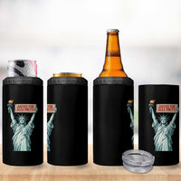 Statue Of Liberty Justice For Alex Pretti Tribute Gift 4 in 1 Can Cooler Tumbler