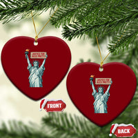 Statue Of Liberty Justice For Alex Pretti Tribute Gift Ceramic Ornament