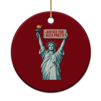Statue Of Liberty Justice For Alex Pretti Tribute Gift Ceramic Ornament