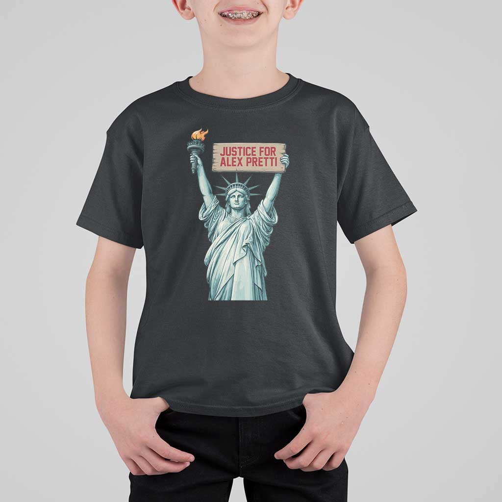 Statue Of Liberty Justice For Alex Pretti Tribute Gift T Shirt For Kid