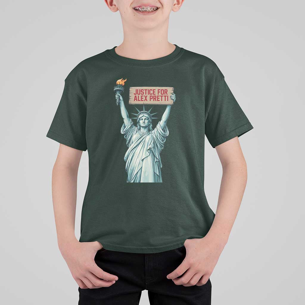 Statue Of Liberty Justice For Alex Pretti Tribute Gift T Shirt For Kid