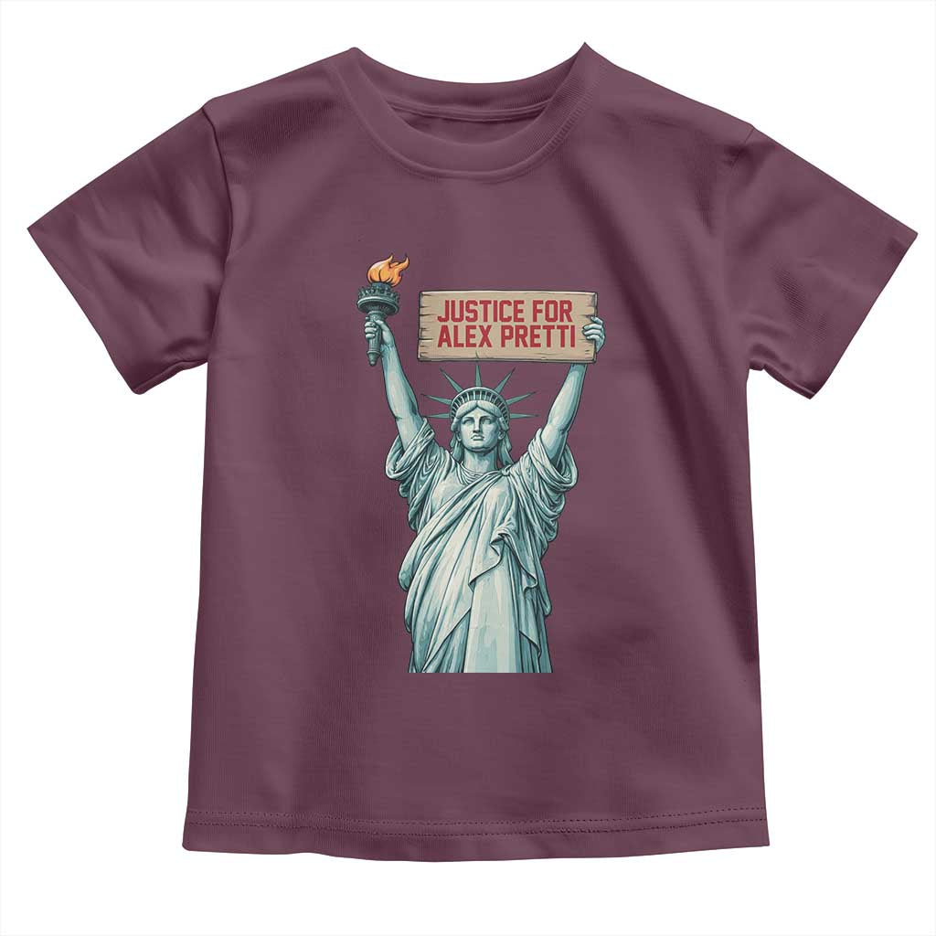 Statue Of Liberty Justice For Alex Pretti Tribute Gift Toddler T Shirt