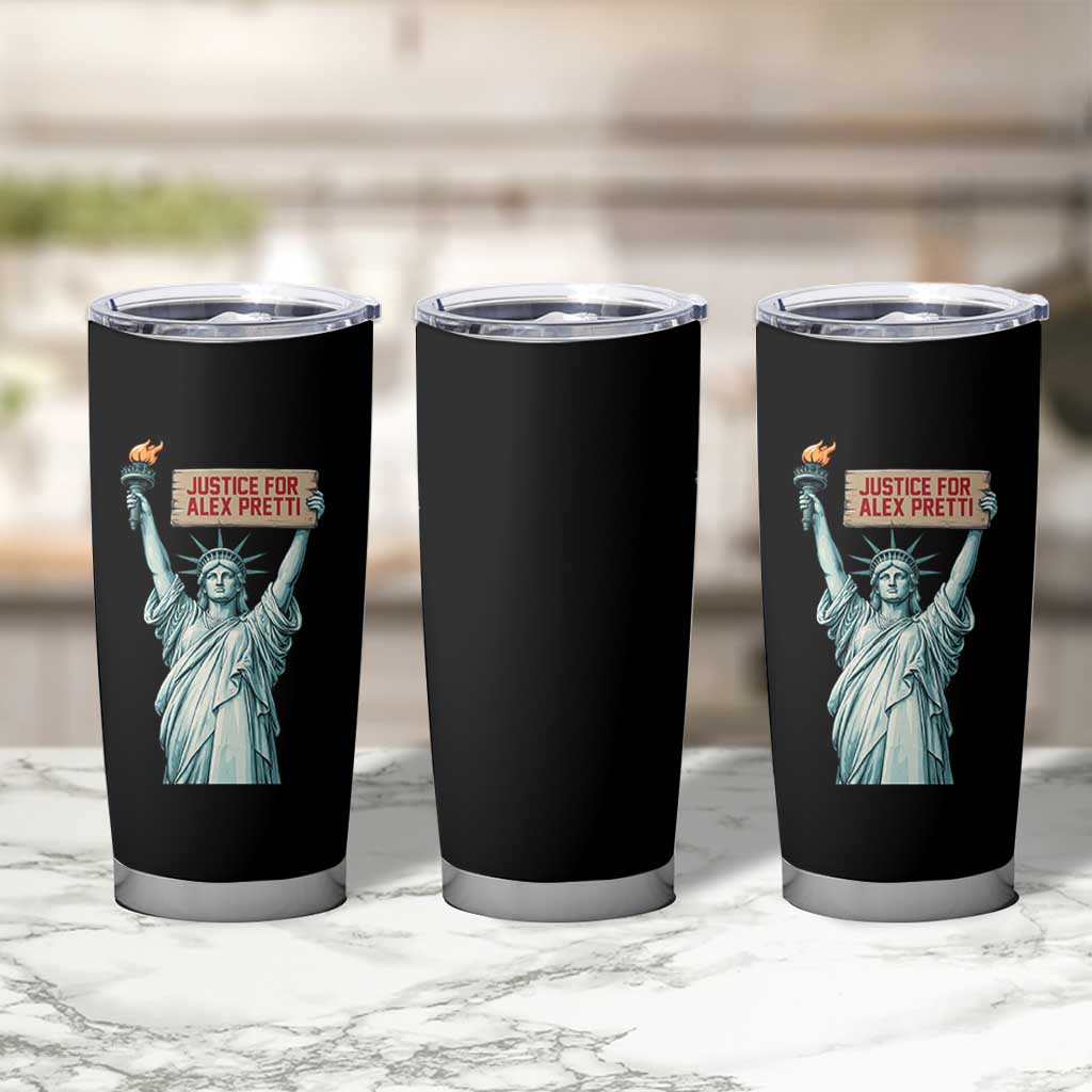 Statue Of Liberty Justice For Alex Pretti Tribute Gift Tumbler Cup