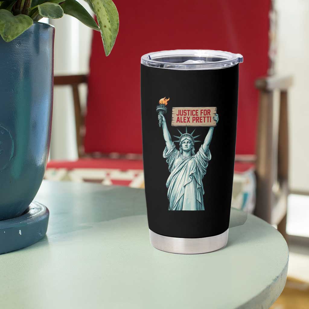 Statue Of Liberty Justice For Alex Pretti Tribute Gift Tumbler Cup