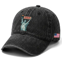 Statue Of Liberty Justice For Alex Pretti Tribute Gift Washed Cotton Baseball Cap