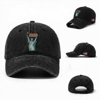 Statue Of Liberty Justice For Alex Pretti Tribute Gift Washed Cotton Baseball Cap