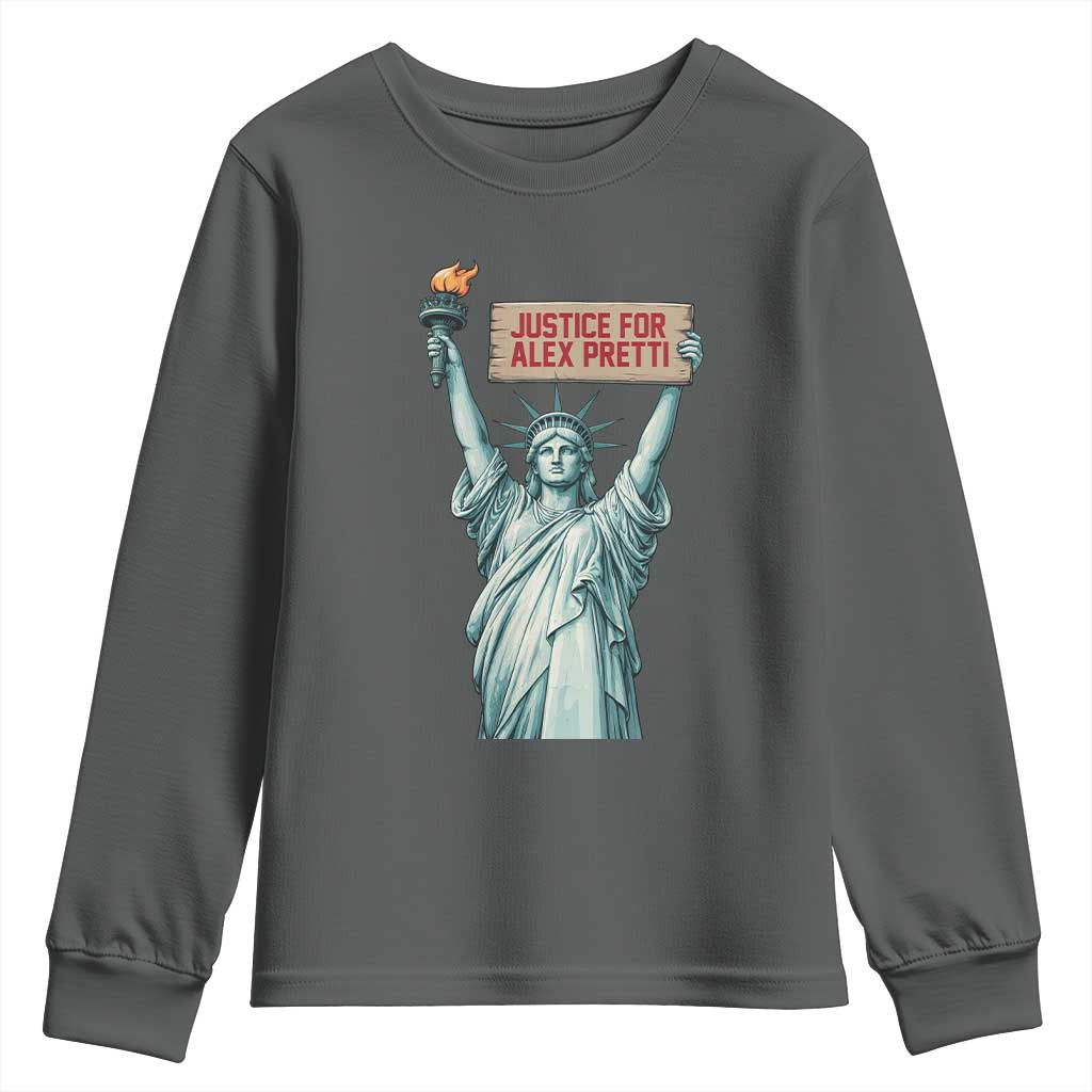 Statue Of Liberty Justice For Alex Pretti Tribute Gift Youth Sweatshirt