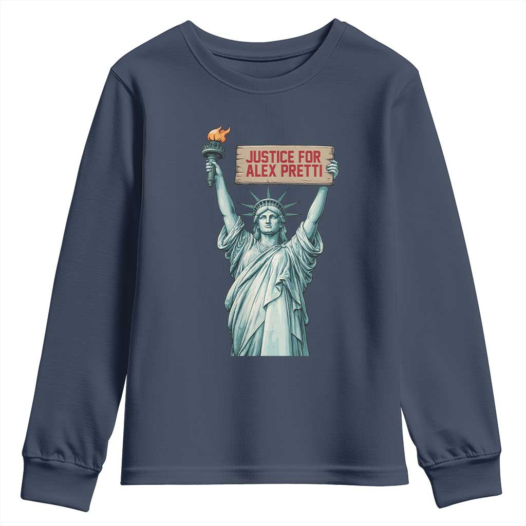 Statue Of Liberty Justice For Alex Pretti Tribute Gift Youth Sweatshirt