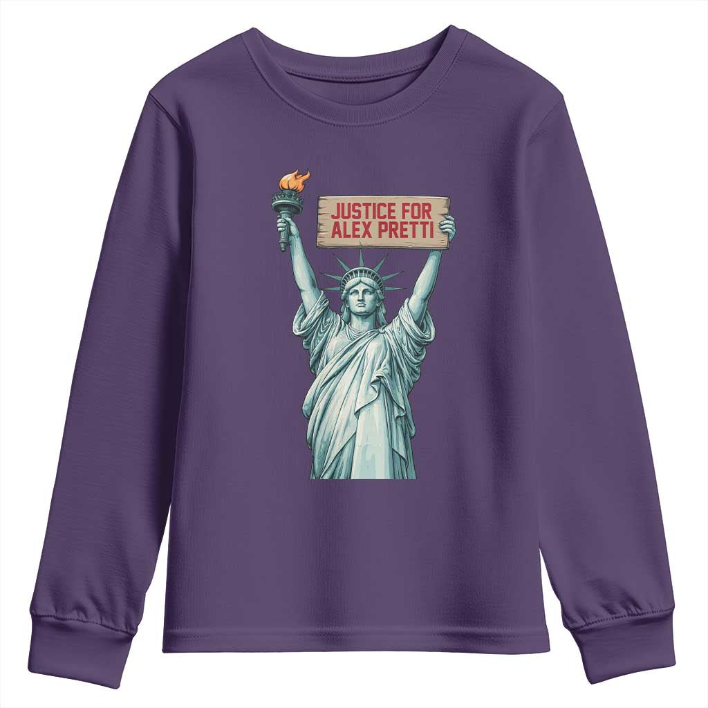 Statue Of Liberty Justice For Alex Pretti Tribute Gift Youth Sweatshirt