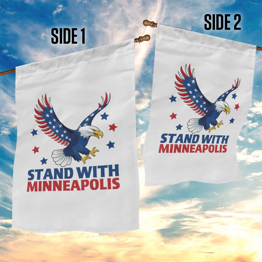 Stand With Minneapolis Garden Flag American Eagle Protest Gift
