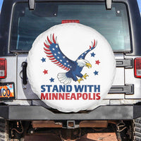 Stand With Minneapolis Spare Tire Cover American Eagle Protest Gift