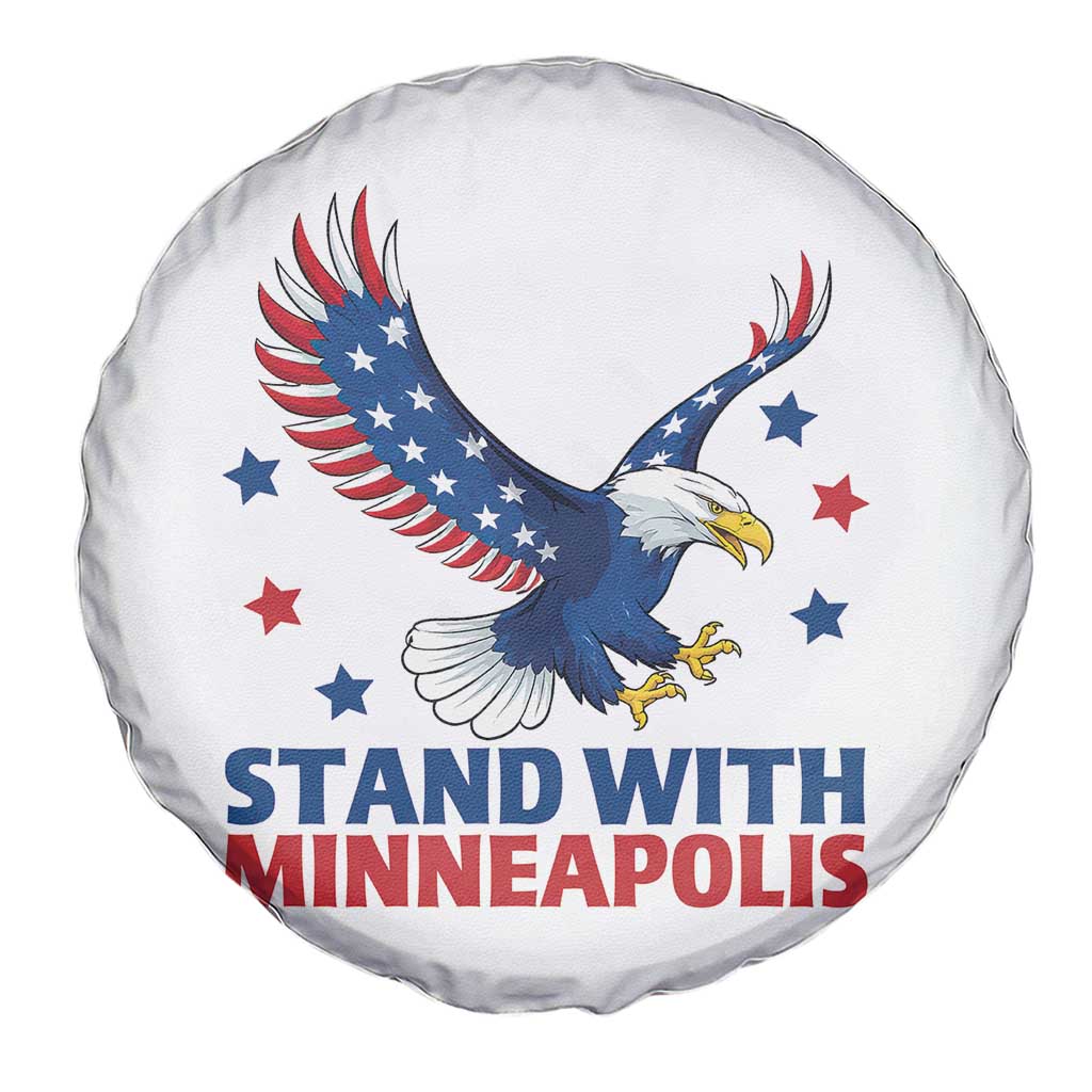 Stand With Minneapolis Spare Tire Cover American Eagle Protest Gift