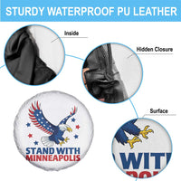 Stand With Minneapolis Spare Tire Cover American Eagle Protest Gift
