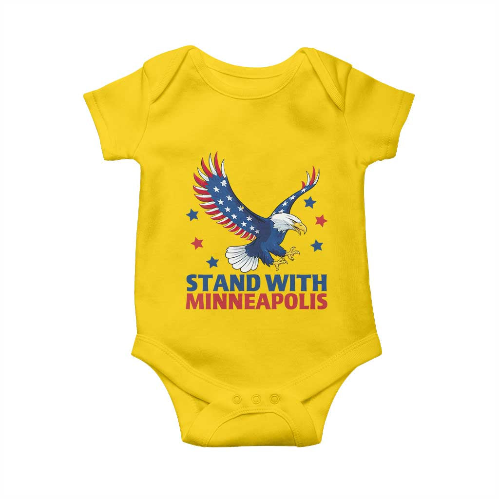 Stand With Minneapolis Baby Onesie American Eagle Protest Gift