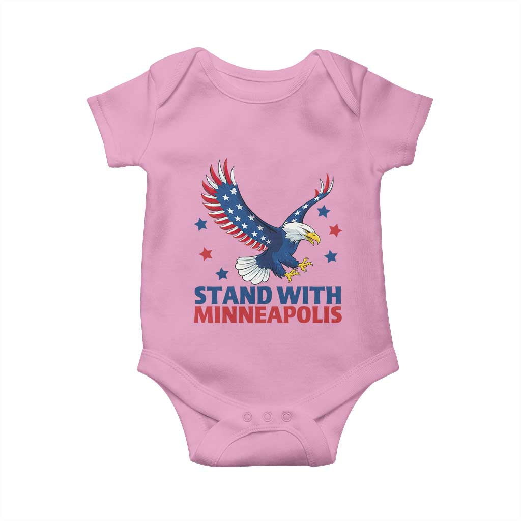Stand With Minneapolis Baby Onesie American Eagle Protest Gift