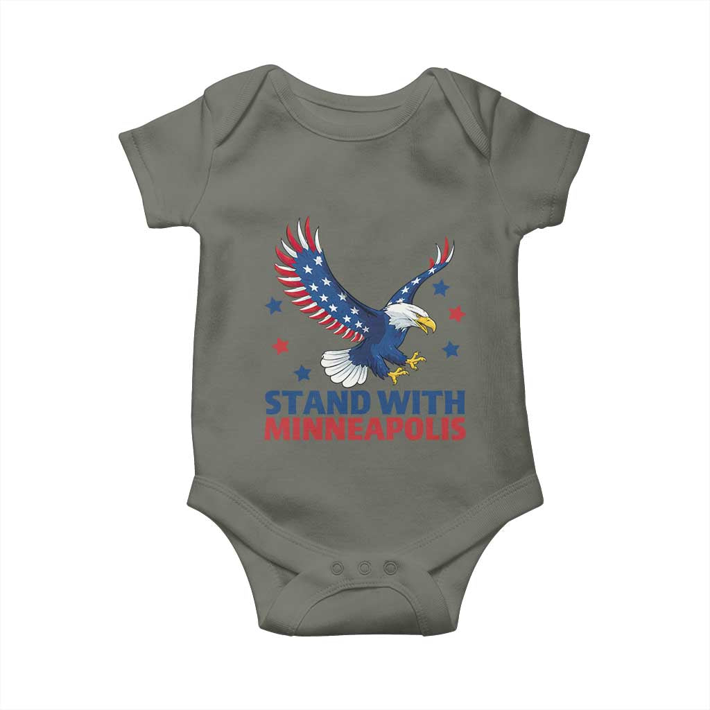 Stand With Minneapolis Baby Onesie American Eagle Protest Gift