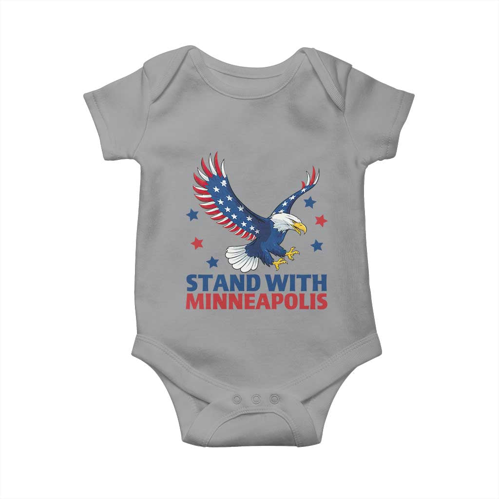 Stand With Minneapolis Baby Onesie American Eagle Protest Gift