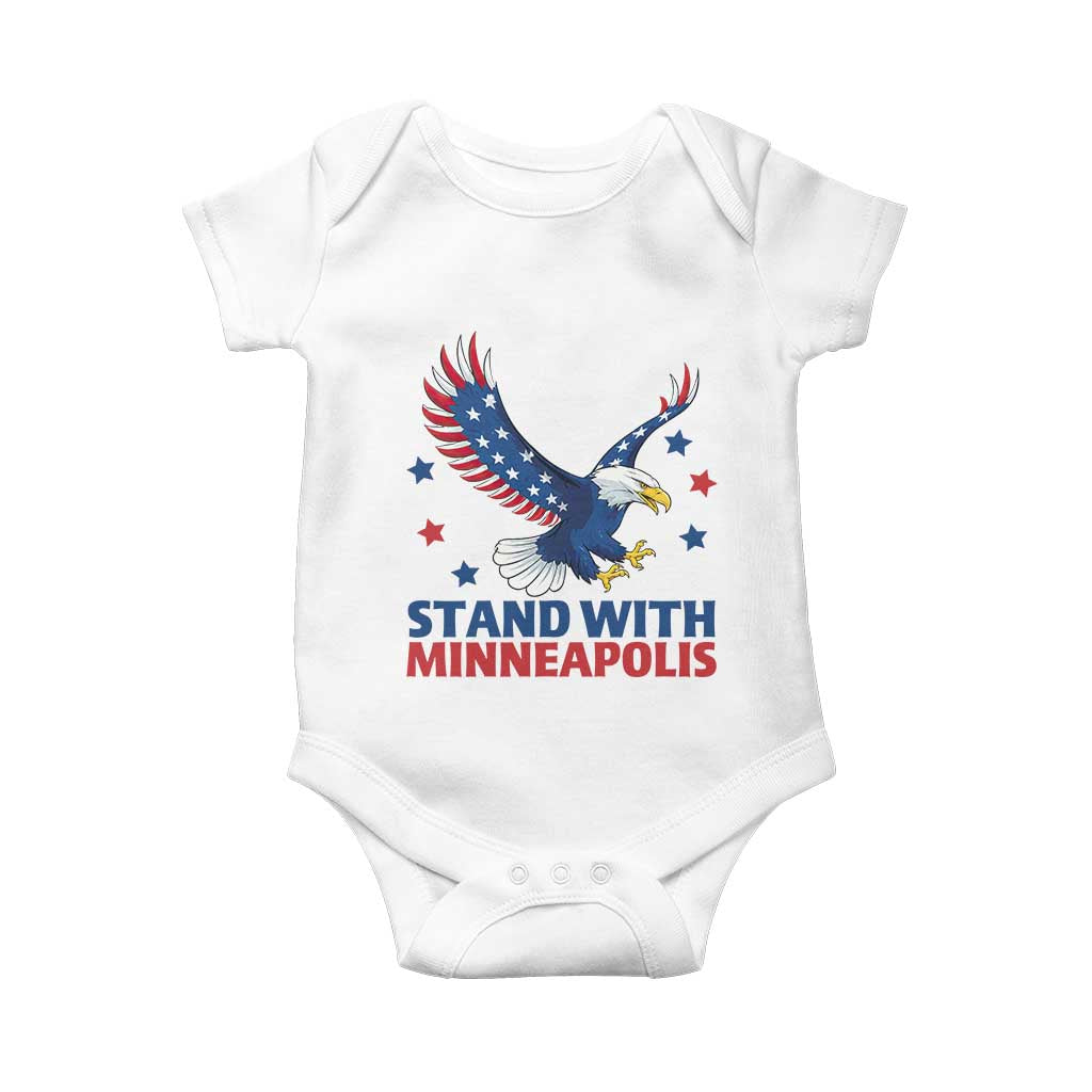 Stand With Minneapolis Baby Onesie American Eagle Protest Gift