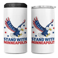 Stand With Minneapolis 4 in 1 Can Cooler Tumbler American Eagle Protest Gift