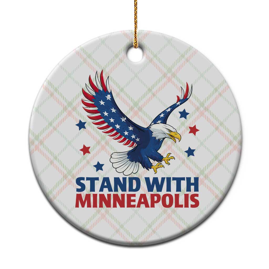 Stand With Minneapolis Ceramic Ornament American Eagle Protest Gift