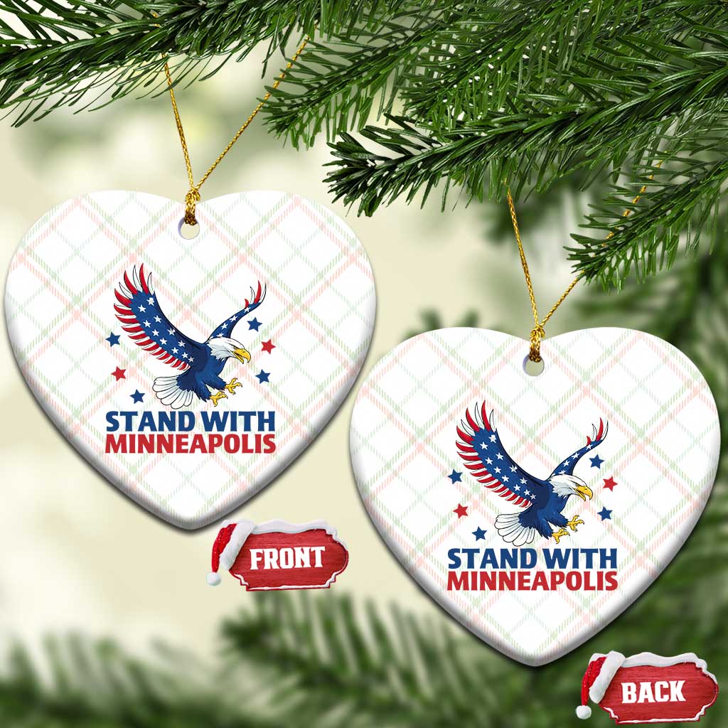 Stand With Minneapolis Ceramic Ornament American Eagle Protest Gift