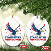 Stand With Minneapolis Ceramic Ornament American Eagle Protest Gift