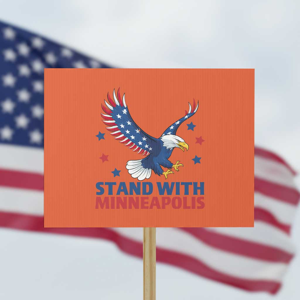 Stand With Minneapolis Protest Sign American Eagle Protest Gift