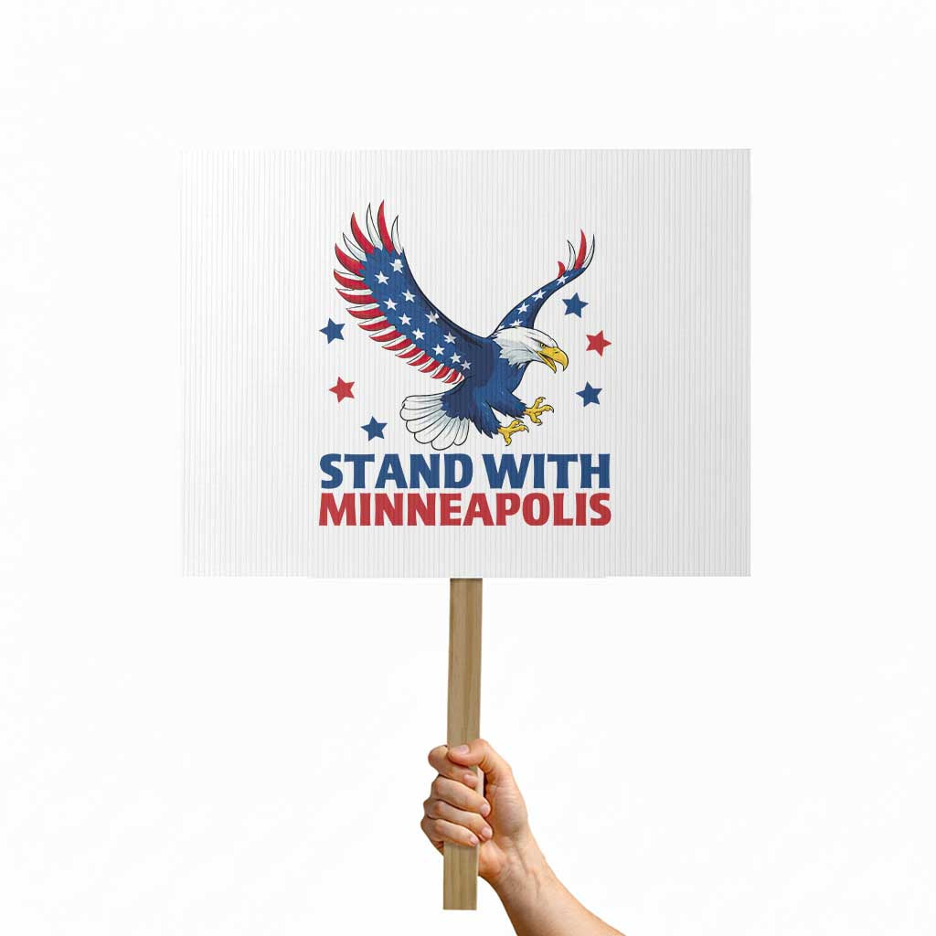 Stand With Minneapolis Protest Sign American Eagle Protest Gift