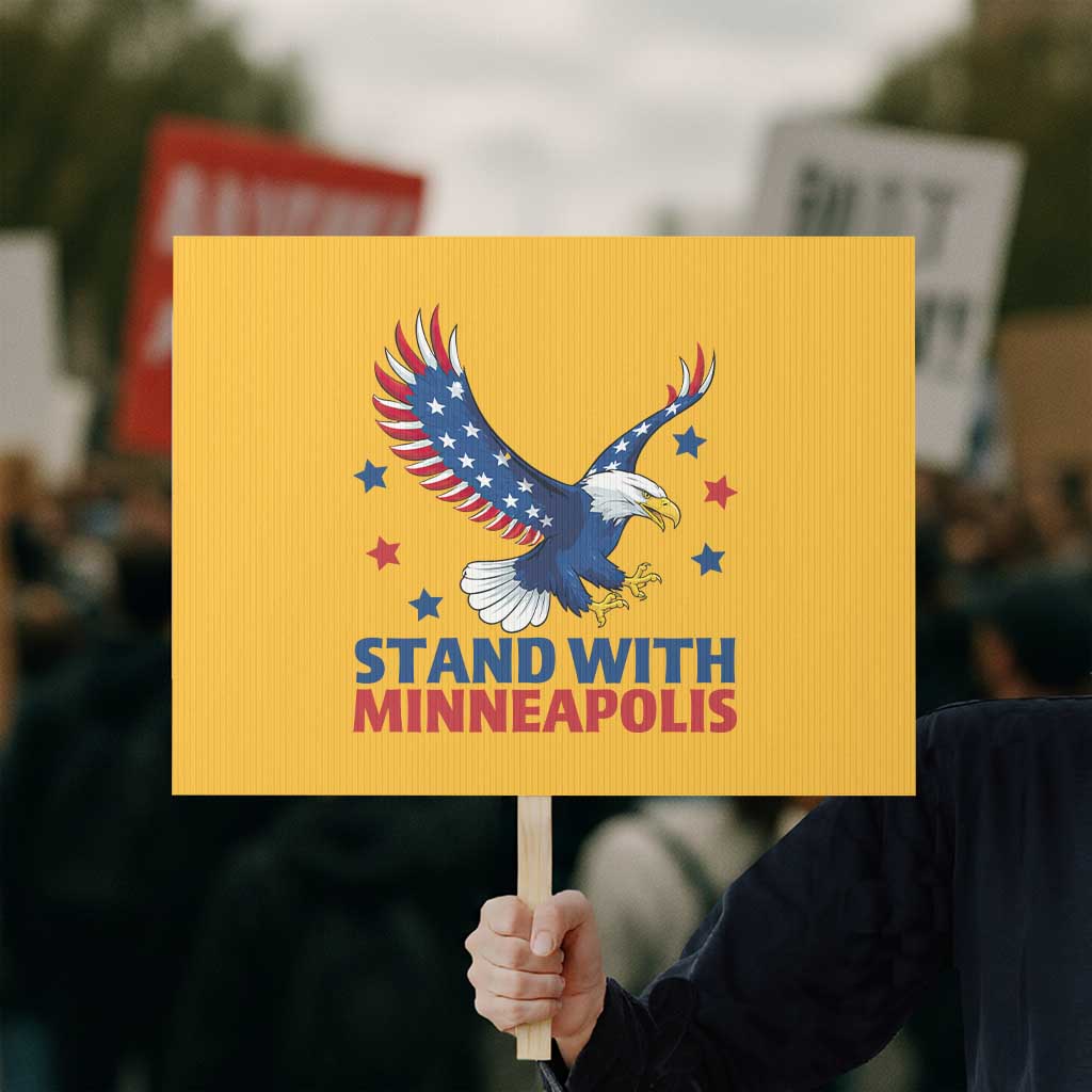 Stand With Minneapolis Protest Sign American Eagle Protest Gift