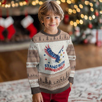 Stand With Minneapolis Ugly Christmas Sweater American Eagle Protest Gift