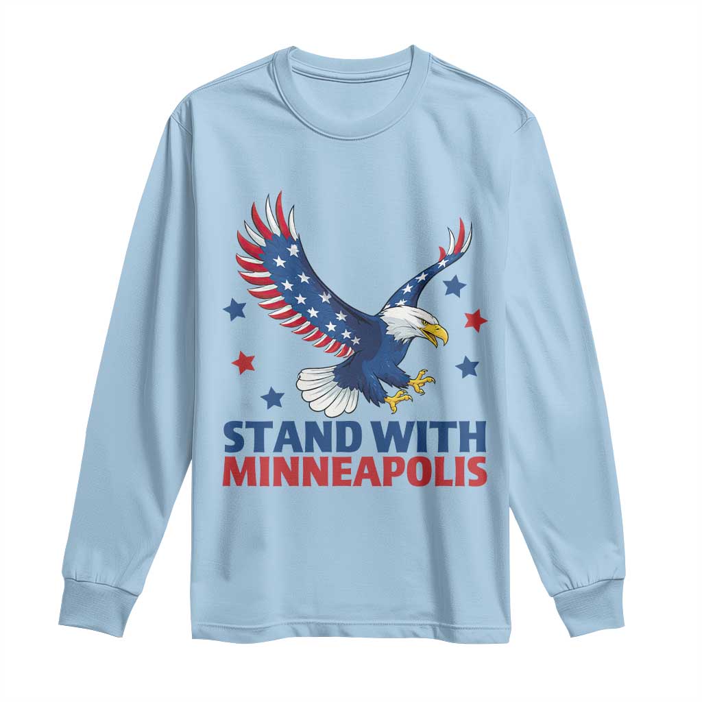 Stand With Minneapolis Long Sleeve Shirt American Eagle Protest Gift