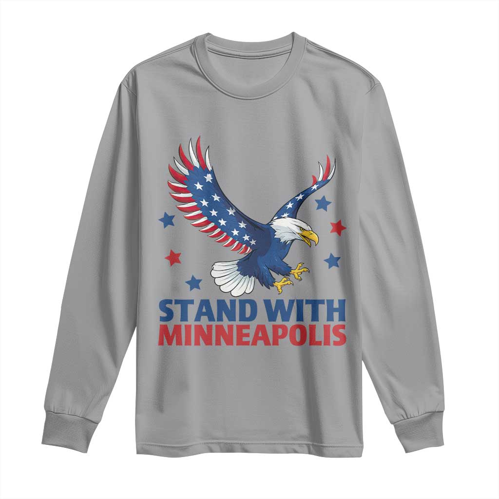 Stand With Minneapolis Long Sleeve Shirt American Eagle Protest Gift