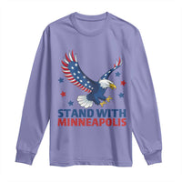 Stand With Minneapolis Long Sleeve Shirt American Eagle Protest Gift