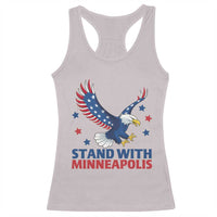 Stand With Minneapolis Racerback Tank Top American Eagle Protest Gift