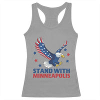 Stand With Minneapolis Racerback Tank Top American Eagle Protest Gift