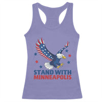 Stand With Minneapolis Racerback Tank Top American Eagle Protest Gift