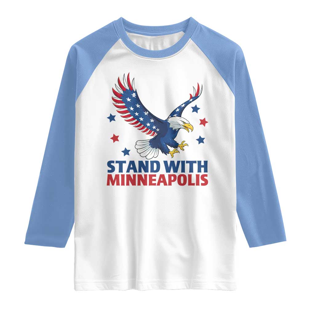 Stand With Minneapolis Raglan Shirt American Eagle Protest Gift