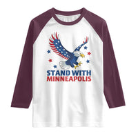 Stand With Minneapolis Raglan Shirt American Eagle Protest Gift