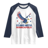 Stand With Minneapolis Raglan Shirt American Eagle Protest Gift