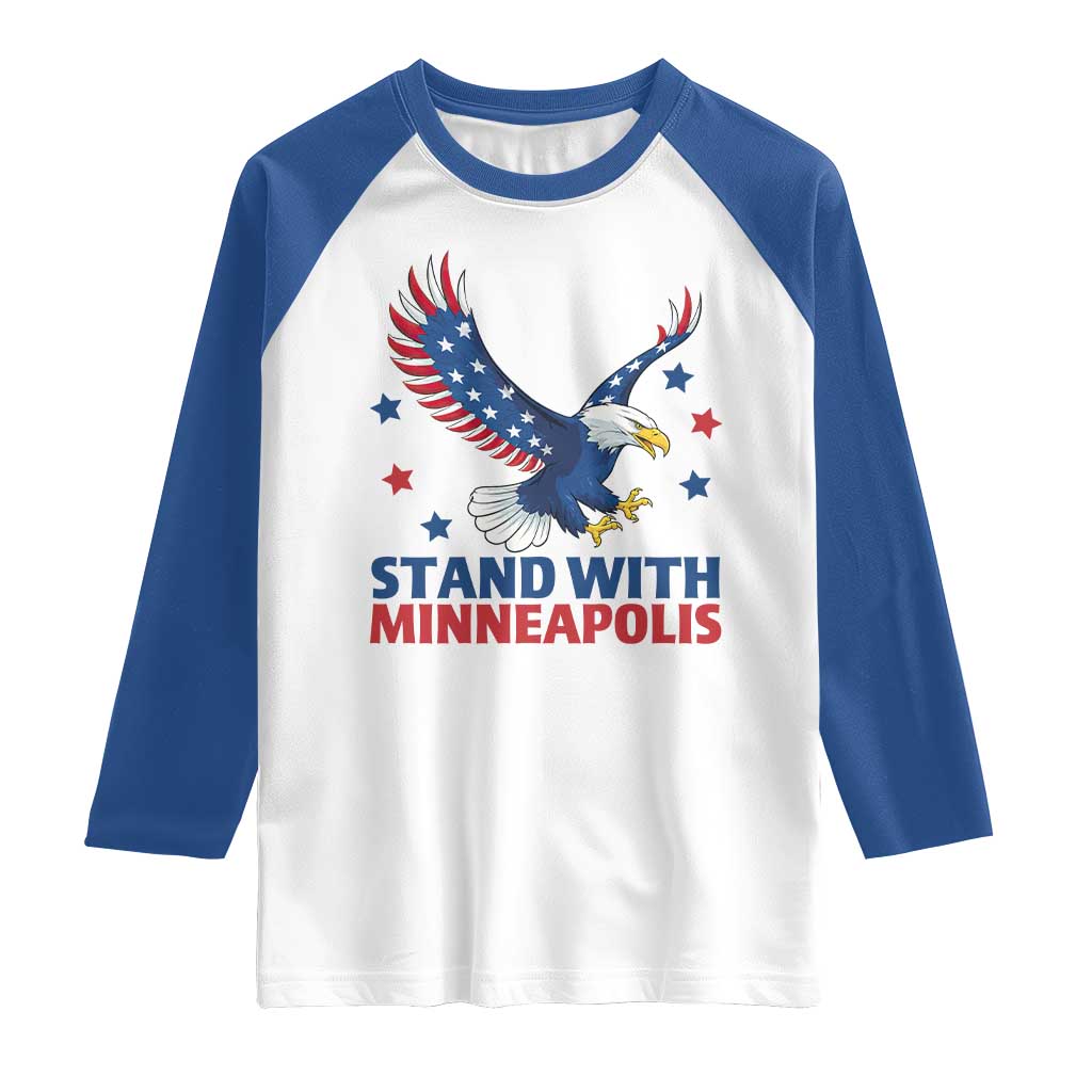 Stand With Minneapolis Raglan Shirt American Eagle Protest Gift