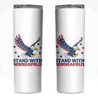 Stand With Minneapolis Skinny Tumbler American Eagle Protest Gift
