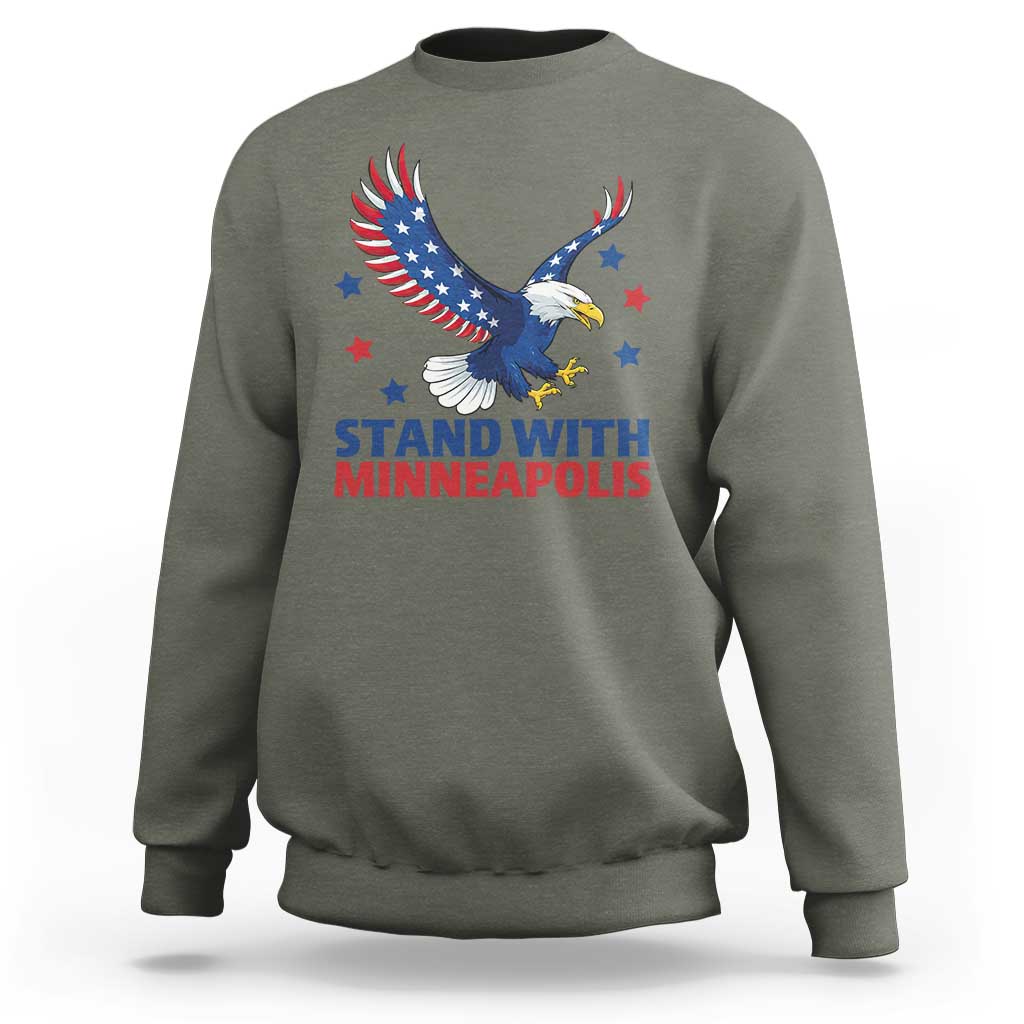 Stand With Minneapolis Sweatshirt American Eagle Protest Gift