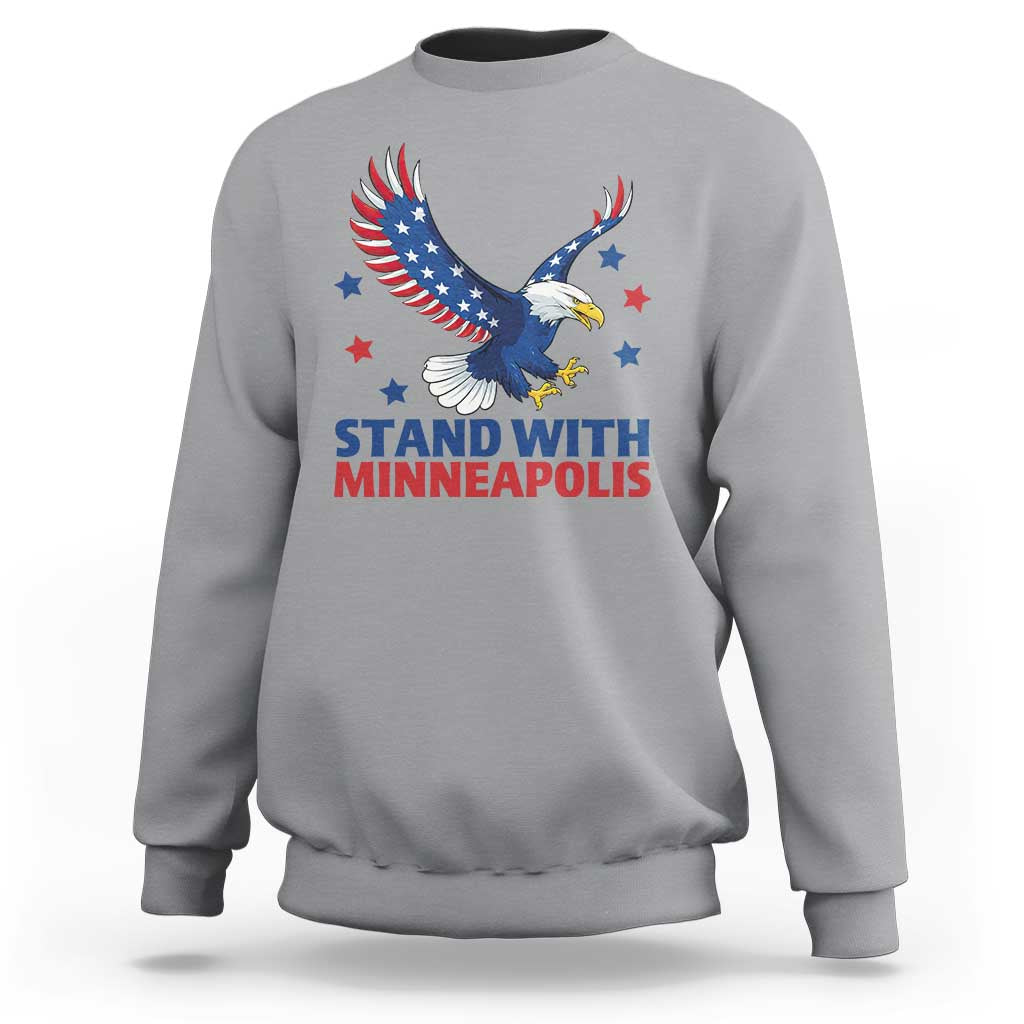 Stand With Minneapolis Sweatshirt American Eagle Protest Gift
