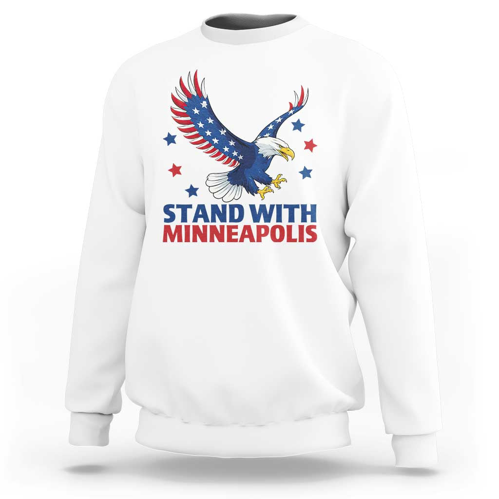 Stand With Minneapolis Sweatshirt American Eagle Protest Gift
