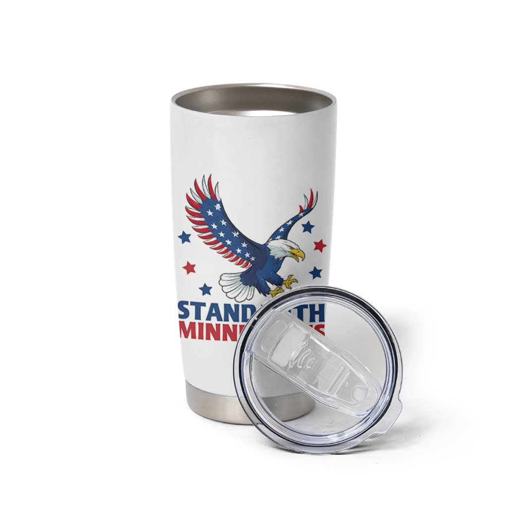 Stand With Minneapolis Tumbler Cup American Eagle Protest Gift